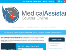 Tablet Screenshot of medicalassistantclassesonline.net